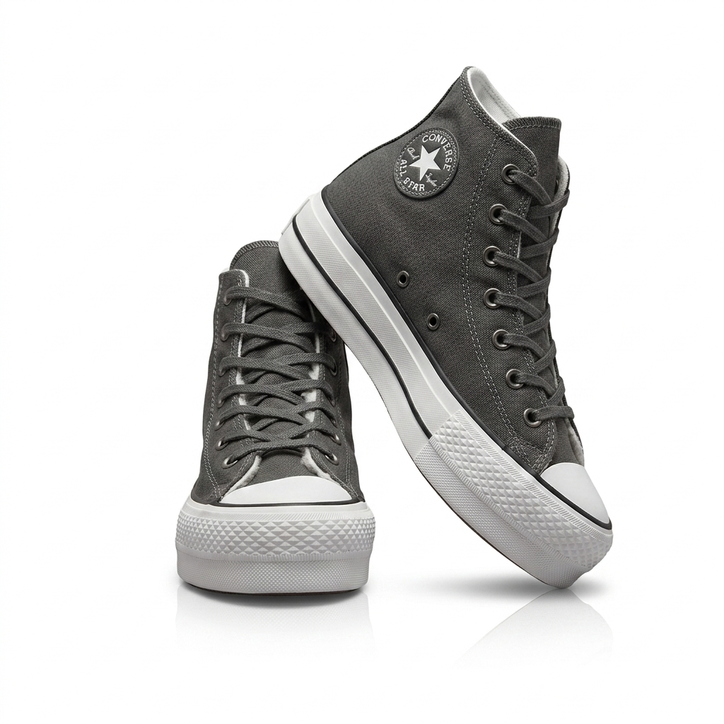 Converse Plataforma Gamuza Gris - AAA